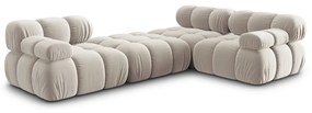 Divano angolare in velluto beige (angolo destro) Bellis - Micadoni Home