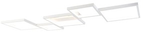 Plafoniera bianca con LED a 3 step dimmerabile 5 luci - Lejo