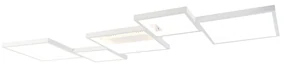 Plafoniera bianca con LED a 3 step dimmerabile 5 luci - Lejo