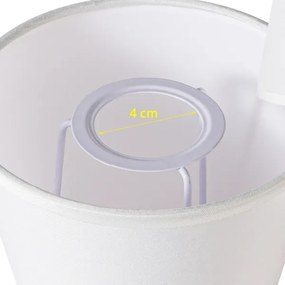 Brilagi - Paralume universale NUBILA E27 13x9 cm bianco