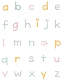 Poster decorativo (50x70 cm) Lettere Kids Minúsculas - Sklum
