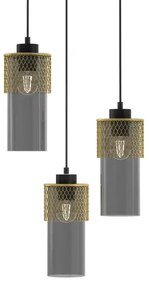 Lampadario a sospensione con filo GLAM 3xE27/60W/230V
