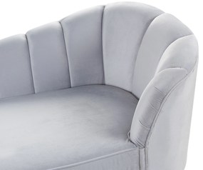 Chaise longue velluto grigio destra ALLIER Beliani