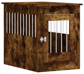 Gabbia cani da arredamento rovere fumo 55x80x68cm multistrato