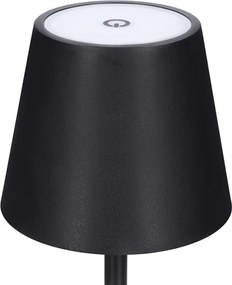 Solight WO69-B - Lampada da tavolo LED ricaricabile dimmerabile a sfioramento LUCCA LED/3,7V 2000 mAh nera