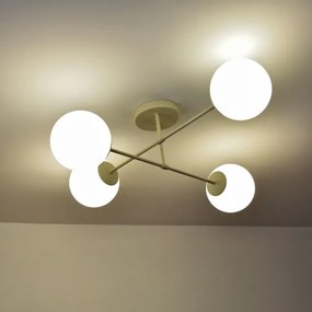 Plafoniera a soffitto MOON 4xE27/15W/230V colore crema