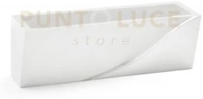 Applique a parete pellene 1 luce in gesso bianco attacco g9 22cm