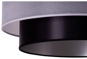 Duolla - Lampadario a sospensione con filo NANTES 1xE27/15W/230V diametro 45 cm argento/nero