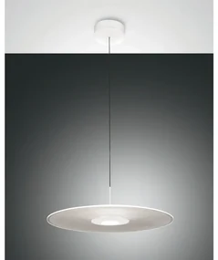 Lampadario LED moderno Anemone bianco, luce calda 2500 lumen, LA MIA LUCE