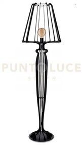 Lampada moderna da terra per soggiorno minerva nero