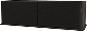 Mobile da bagno sospeso sotto lavabo L 144 x H 42 x P 50 cm nero laccato opaco, 2 cassetti BADEN HAUS Bohemia
