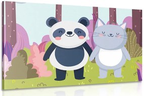 Stampa su tela – Animali nel bosco