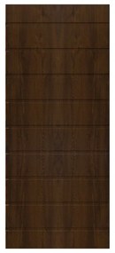 Pannello per porta d'ingresso P033 pellicolato pvc mogano L 92  x H 210.5 cm, Sp 6 mm apertura reversibile