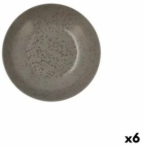 Piatto Fondo Ariane Oxide Ceramica Grigio (Ø 21 cm) (6 Unità)