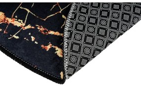 SET 2x Tappeto bagno GOLDES 60x100 cm nero/oro