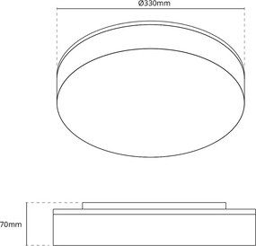 Plafoniera LED Regolabile 18W 24W 30W Rotonda CCT IP54 - Ø33 cm
