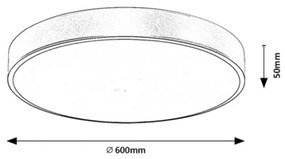 Rabalux 71038 -LED Plafoniera dimmerabile TESIA LED/60W/230V 3000-6000K+telecomando