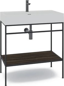 Mobile bagno da terra con lavabo e porta asciugamani L 80 x H 89 x P 45.5 cm marrone per vasca centrale Outline