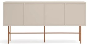Cassettiera bassa con ante scorrevoli in mattone/beige 180x91 cm Nube - Teulat
