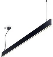 Sospensione Modulare Moderna Linus Alluminio Nero Led 32W 3000K Luce Calda