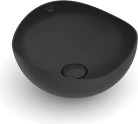 Lavabo da appoggio Ohtake ROCA D37.5 irregolare in ceramica nero