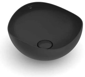 Lavabo da appoggio ROCA irregolare in ceramica nero