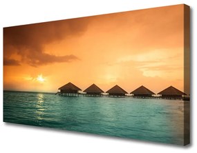 Foto quadro su tela Mare, sole, paesaggio 100x50 cm