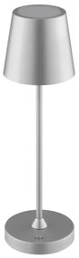 Brilliant - Lampada da tavolo ELORA LED ricaricabile e dimmerabile con comando touch LED/2,5W/5V 2700K IP44 argento