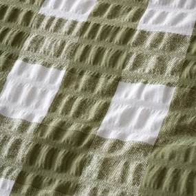 Biancheria da letto singola in flanella verde 135x200 cm Gingham Check - Catherine Lansfield