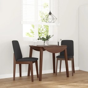 Sedie Da Pranzo Con Cuscini 2pz Marrone Legno Massello Di Hevea /