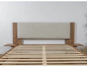 Letto matrimoniale beige con rete inclusa 160x200 cm Lior – Bobochic Paris