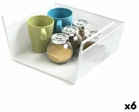 Cestino per Mobile della Cucina Confortime Metallo Bianco 24,5 x 25 x 14 cm (6 Unità)