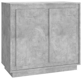 Credenza grigio cemento 80x34x75 cm in legno multistrato