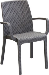 ALMA - poltrona da giardino impilabile in wicker stampato