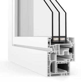 Portafinestra energeto neo, pvc, bianco, 1 anta, AR sinistra, 510 x 1760 mm, configura individualmente