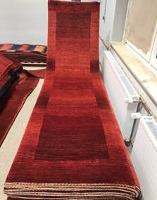 Loribaft Tappeto 80x300 Rosso (Iran) Annodato A Mano