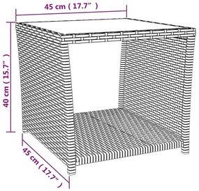 Set Mobili da Giardino 3 pz Nero Polyrattan e Acciaio