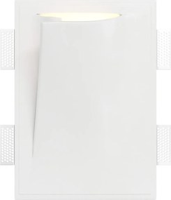 Applique da Incasso E14 FOLD SX a Libro in Gesso Pitturabile