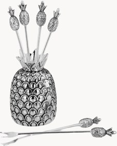 Set forchettine per formaggio/olive placcate in argento Norwin, set da 7