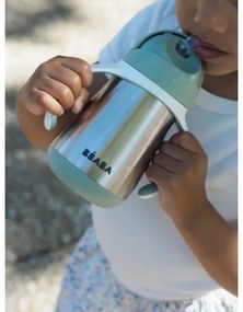 Beaba - Tazza termoisolante con cannuccia 250 ml verde