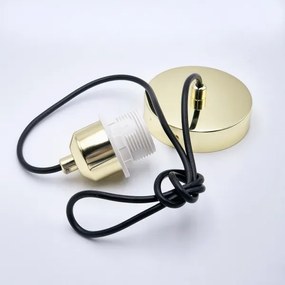 Lampadario a sospensione con filo HARMA 1xE27/15W/230V diametro 30 cm bianco/oro