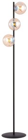 Piantana Minimal Durga Acciaio Nero Ambra 3 Luci E14 Ip20