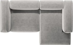 Divano angolare grigio chiaro (con penisola a destra/con chaise lounge) Bergamo – Cosmopolitan Design