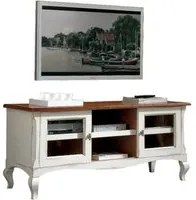 porta tv 2 porte scorrevoli shabby legno bianco consumato 146x50x65