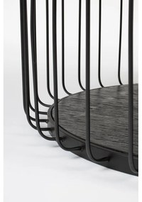 Tavolino da salotto rotondo nero con piano in vetro 80x80 cm Lance – White Label