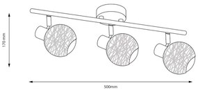 Faretto DEX 3xE14/10W/230V beige/crema