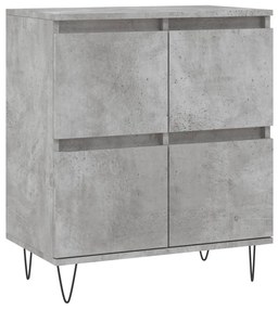 Credenza grigio cemento 60x35x70 cm in legno multistrato