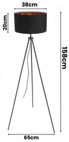 Lampada da terra 1xE27/40W/230V nera