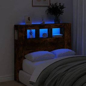 Testiera Led Rovere Fumo 120x18,5x103,5 Cm Legno Multistrato /
