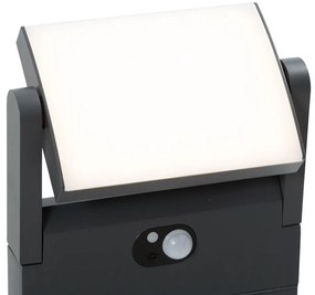 Lampada da esterno da palo grigio scuro con sensore di movimento 60cm IP54 solare - Judge